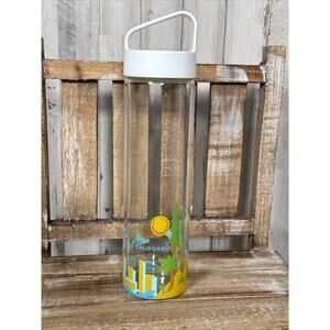 Starbucks 2016 California You Are Here Collection Glass Water Bottle 18.5oz